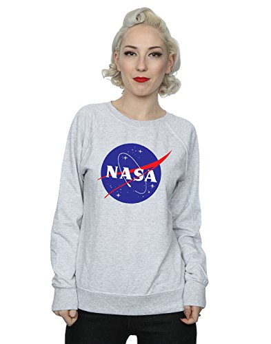 Nasa Women's Classic Insignia Logo Sweatshirt Large Heather Grey