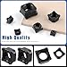 Glarks 107pcs M4 M5 M6 M8 M10 M14 Weld Nut Set, Black Square UNC Coarse Carbon Steel Machine Screw, Weld Nut, Square Weld Nuts for Industrial Machine