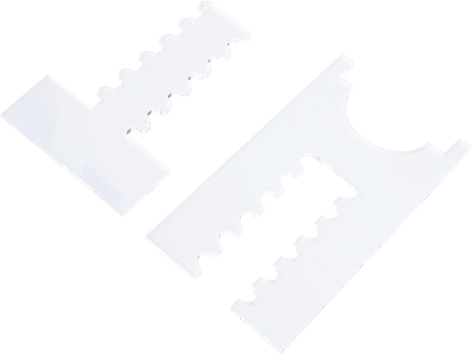 TOPINCN Couch Wall Spacer, 2 Pack Acrylic Clear Adjustable Sofa Stopper Furniture Wall Protector, with Reliable Support for Preventing Fire Hazards and Scratches (6 Slots)