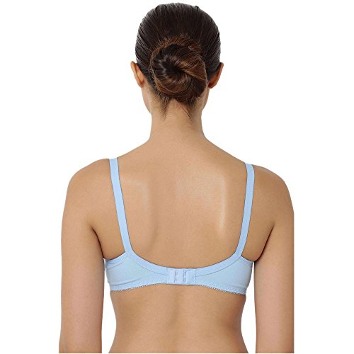 Image of Triumph Comfort Wireless Non Padded Everyday Women Cotton Bra Soft Breathable Cotton, Cut‑n‑Sew Cups 3 /4 Coverage, High Center Bridge Lace Trim & Bow Daily Comfort, Natural Shape Pack Of 1