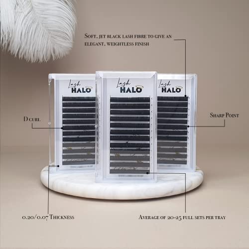 Classic/Volume Eyelash Extensions (0.20, 0.07) Individual D Curl (Mixed Lengths (0.20)), 12 count (Pack of 1) - Image 2
