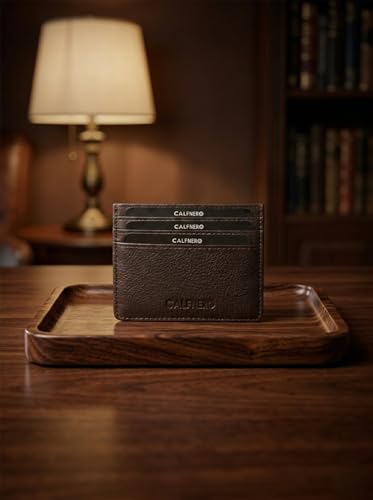 Image of Calfnero Genuine Leather Card Holder-Card Case-Leather Card Wallet- Genuine Leather Wallet