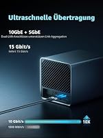 MINIS FORUM N5 Pro 5-Bay Desktop NAS, Ryzen AI 9 HX Pro 370 12C/24T CPU, ECC-Unterstützung, 128GB SSD, 10GbE+5GbE, 3×M.2 NVMe, OCuLink, 4K HDMI/2×USB4, PCIe ×16, MinisCloud OS (ohne HDD) – Ansicht 6