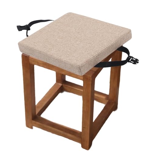 Iliemao Cojín Cuadrado Para Silla, Con Hebilla Antideslizante, Cojín De Asiento Suave Para Taburete, Jardín, Interior, Exterior, Hogar B2,30x30x8cm