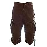 Molecule Men's Relaxed Fit Knee Hugger Cargo Shorts - Longer 3/4 Length Cargos