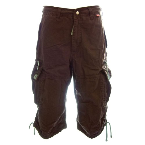 Molecule Men's Relaxed Fit Knee Hugger Cargo Shorts - Longer 3/4 Length Cargos