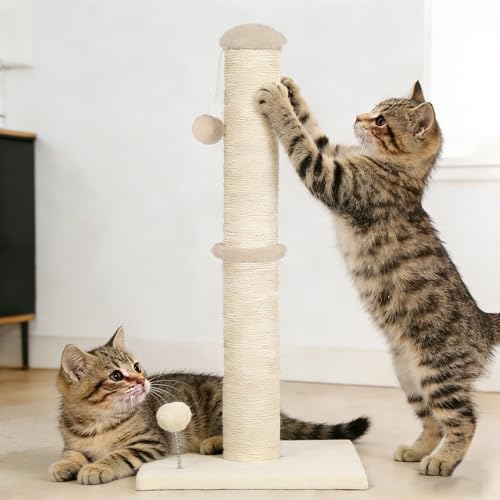 Rascador para Gatos Pequeño 22" en Sisal Beige miniatura 1