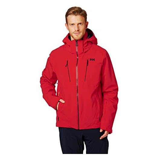 Helly Hansen Men's Alpha 3.0 Waterproof Insulated Ski Jacket, 222 Alert Red, X-Large