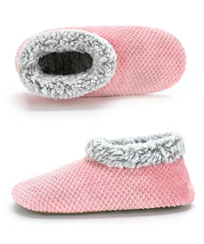 Image of Cozylook Fuzzy Slippers for Women Indoor Soft Sole Slipper Socks | Warm plush feel, non slip grippers, easy step-in, flexible bottom, bedroom and home wear