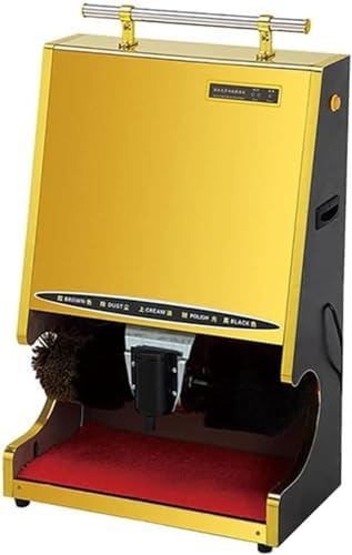 Electric Shoe Polishing Machine, Fully Automatic with Handle, Gray & Gold, Household Polisher for Effortless Shine, Perfect for Leather Shoes, Easy to Use, Fast Results