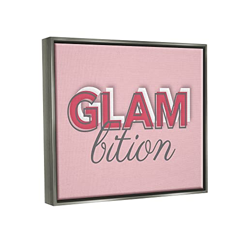 Image of 'Chic Glambition Typography Trendy Fashion Text'| Floating Frame Canvas Art