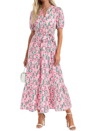 Image of PRETTYGARDEN Women's Summer Boho Floral Maxi Dresses