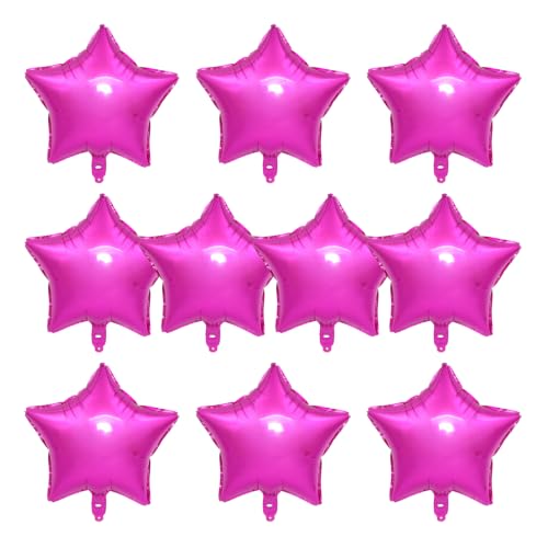 Image of MEETINGU Star Balloons,18 Inch Rose Mylar Star Foil Balloons for Baby Shower, Wedding, Magical Prom or Engagement Party Decoration(10psc)