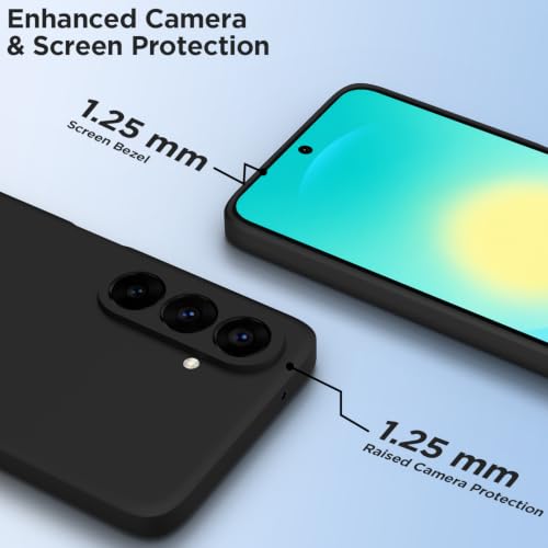 Image of Outlouders Back Cover for Samsung Galaxy A27 5G / M47 5G | Camera Protection | Durable Soft Matte Silicone Bumper Case (Black)