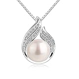 Material: 925 Sterling Silber; Steine: Süßwasser Perle; Größe: Anhänger 1.6*1.1 cm; Eigengewicht: 3.14g.