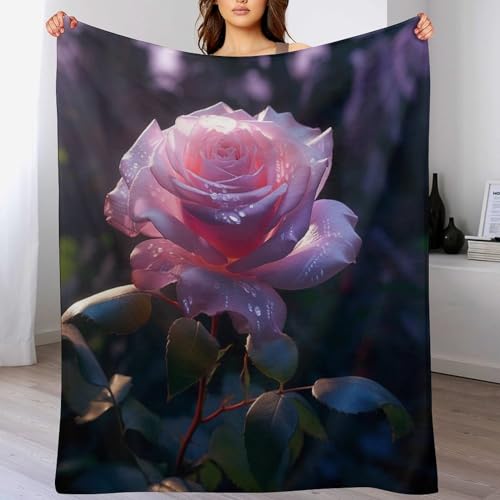 Couverture en flannel rose de qualité supérieure 100x130cm