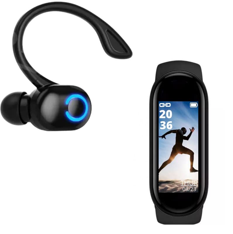 (Special with 12 Years Warranty X10 Truly Wireless Bluetooth Earphone Bluetooth Headset M8 Smart Watch Activity Tracker Band with Many Features Like Steps Counter, Calorie Counter,-image-2