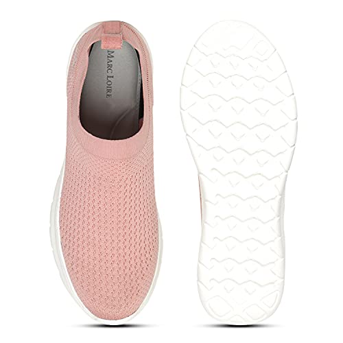 Image of Marc Loire Women's Lightweight Athleisure Knitted Active Wear Slip-On Sneaker Shoes for Sports, Athletics and Walking