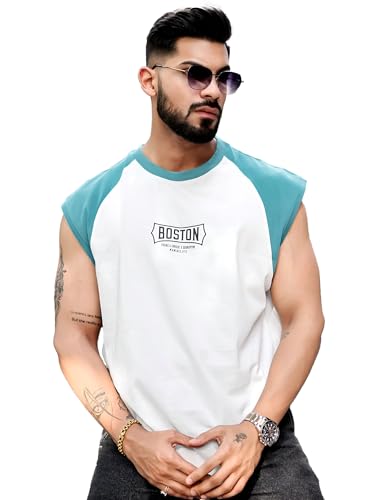 Image of Maniac || Mens || Printed || Round Neck || Raglan Sleeveless || Cotton || T-Shirt