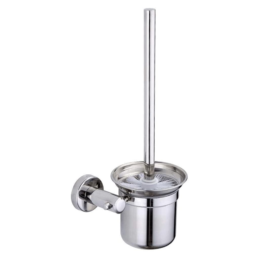 BKEKM Escobilla Inodoro Escobilla de Inodoro de Acero Inoxidable Montaje en Pared Escobilla de Inodoro de Mango Largo y Soporte para Cepillo de Limpieza de Inodoro de baño Moda