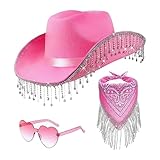 Amagogo Western Cowboy Hat Fashion Novelty Sunhat para el Cosplay Cosplay Cossplay, Rosa