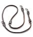 Premium Leder Hundeleine Dora 2,0m - Hunde Leder Leine mit Karabiner - verstellbar Dora (Braun)