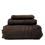 Sacred Thread 3-Piece Towel Set - 1 Bath Towel 1 Hand Towel 1 Washcloth - Egyptian Cotton - Fade Res