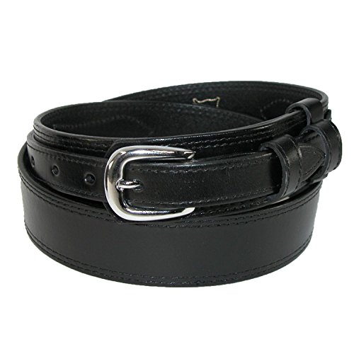 CTM Men's Leather Removable Buckle Ranger Belt