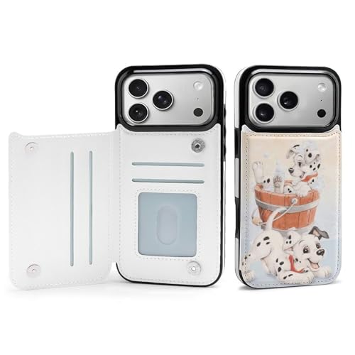 iPhone 17 Pro Max 用 ケース 手帳型 101匹わんちゃん アイフォン17用 対応 スマホケース Case 財布型 カード収納 携帯ケース おしゃれ