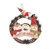 Photo Gallery dazzleex ghirlanda natalizia in rattan fatta a mano, decorazione per porta d ingresso, con babbo natale, pupazzo di neve, renna, decorazione da appendere per interni ed esterni, 29 cm (pupazzo di neve Photo Gallery dazzleex ghirlanda natalizia in rattan fatta a mano, decorazione per porta d ingresso, con babbo natale, pupazzo di neve, renna, decorazione da appendere per interni ed esterni, 29 cm (pupazzo di neve