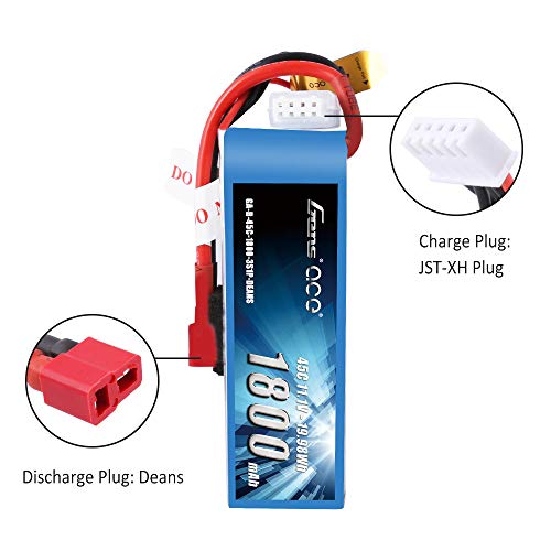 Gens Ace 3S 1800Mah 11.1V 45C Lipo Battery Pack With Deans Plug For Rc Fpv Car Boat Truck Heli #TOP3