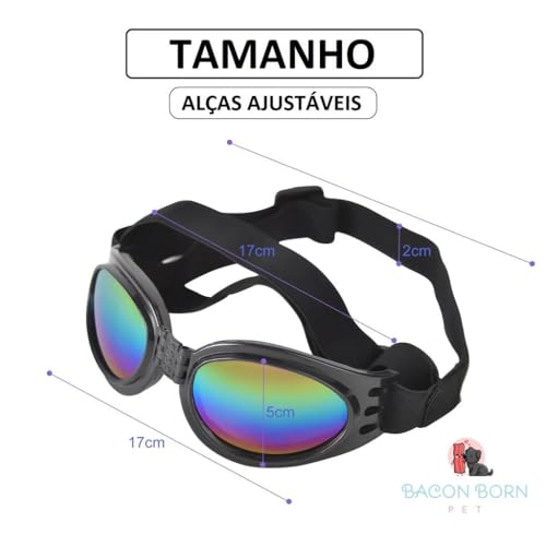 Óculos Para Cachorro De Sol Pet Cão Cães Proteçao Uv Gatos - Motoqueiro - Porto Médio e Grande (Amar