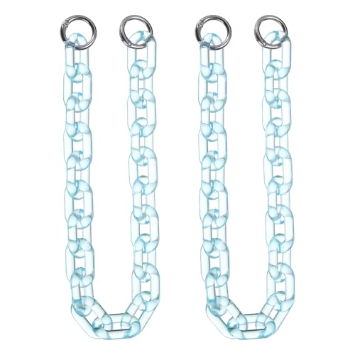 Cadena de acrílico transparente desmontable de 16 pulgadas para bolso