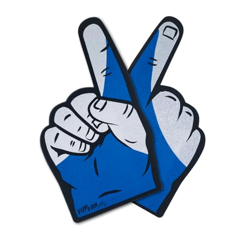 FUN FAN LINE - 2er-Set Schaumstoffhand mit Riesenfinger im [Frankreich]-Flaggen-Design | Originelle Fan-Accessoires für Sportveranstaltungen, Partys & Feiern | (Frankreich)