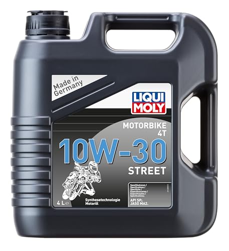 LIQUI MOLY Motorbike 4T 10W-30 Street | 4 L | Motorrad Synthesetechnologie Motoröl | Art.-Nr.: 1688, Schwarz