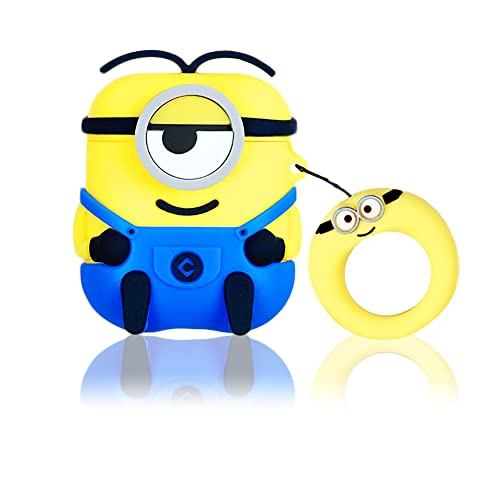 Viwind Funda de Silicona AirPods 2 1 Generacion, Bonita Case Cover de Dibujos Animados de Anime Suave [Impermeable/a Prueba de Golpes/Carga Inalámbrica y por Cable] para AirPods 2 1 Cover