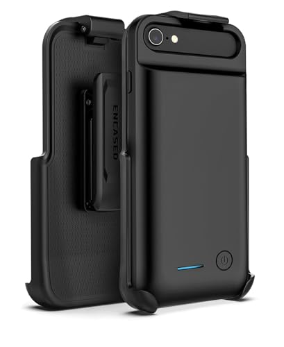 Encased iPhone SE Charging Case with Belt Clip Holster, Extended Battery Cover for iPhone 7/8/SE (2020, 2022)