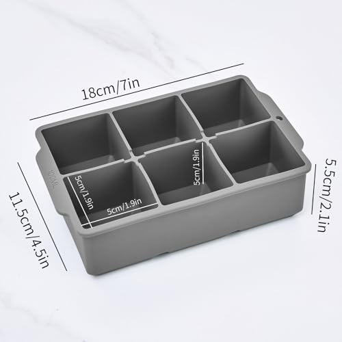 Bandeja de hielo de silicona grande con tapa miniatura 2