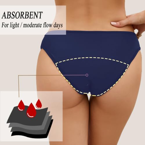 Image of Leoparts Period Swimwear Leakproof Bikini Bottoms Low Rise Swimuit Bottom Briefs for Teen Girls Women