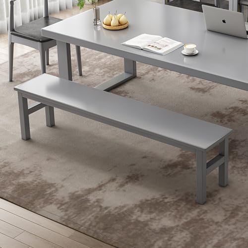 Banco de comedor estrecho en madera rústica ideal para cocina y recibidor familiar