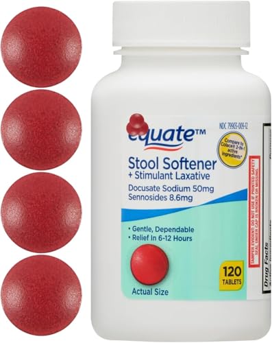 Equate Stool Softener + Stimulant Laxative, 120 Tablets