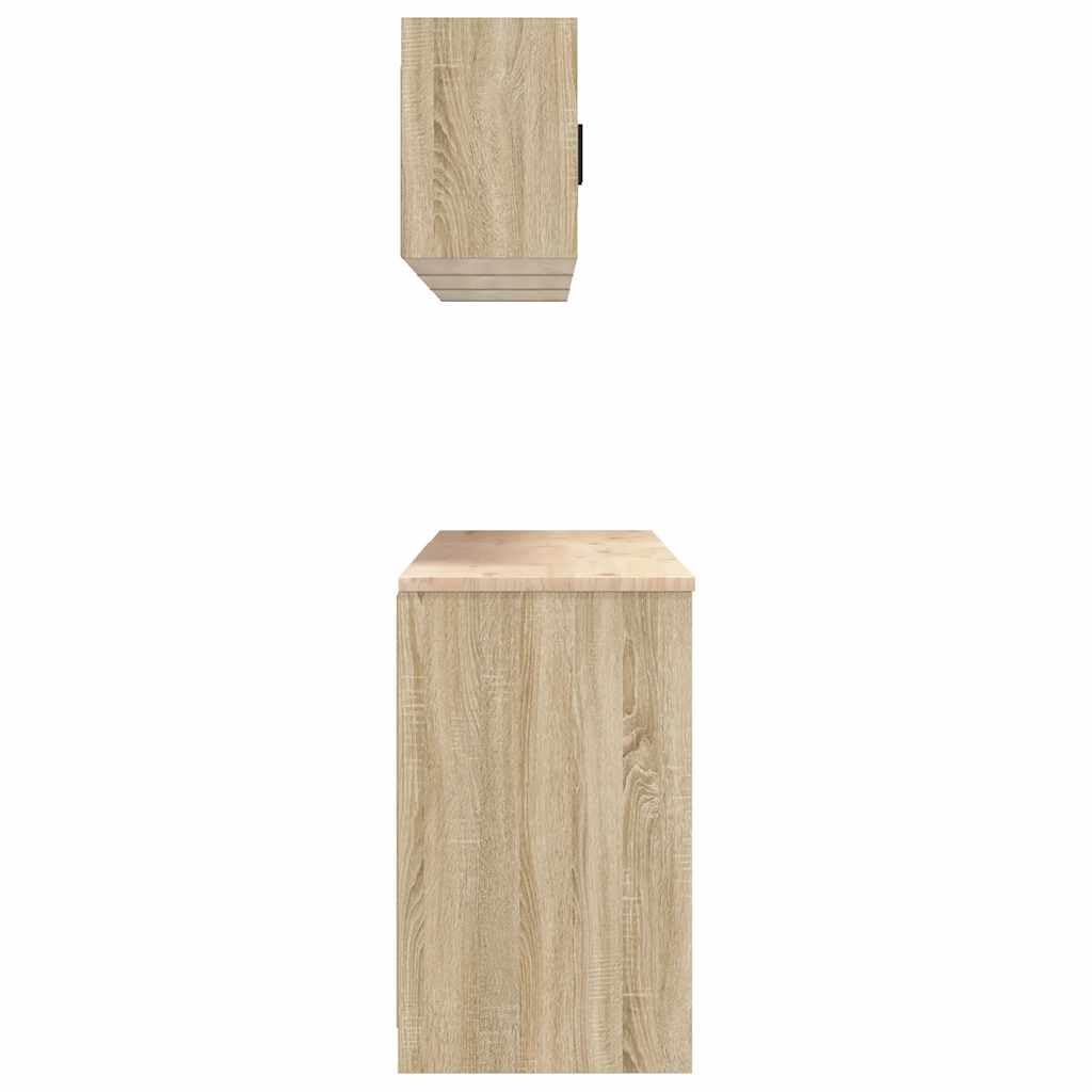 Armoires de Garage 6 pcs chêne Sonoma Bois d'ingénierie,Entreprise & Industrie,Stockage Industriel,Armoires industrielles,111.7 kg-3328343