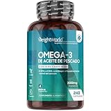 ¿Por Qué Tomar Cápsulas de Omega 3 de Aceite de Pescado de WeightWorld? - Nuestras cápsulas blandas de aceite de pescado omega 3 de peces salvajes presenta una potente concentración de 2000mg por porción que aporta un total de 660mg de EPA y 440mg de...
