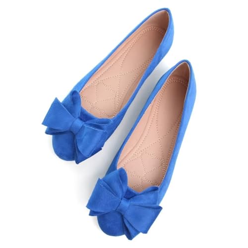 Image of TN TANGNEST Women Fashion Bowknot Flats Comfort Pointed Toe Dress Shoes
