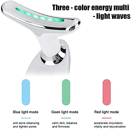 IPL Skin Rejuvenation Machine, Neck Skin Lifting Firming Tightening Wrinkle Removal Device, EMS Micro Current Anti Aging Facial Massager for Reduce Fine Lines and Wrinkles for Face, Neck