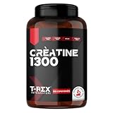 T-Rex Integratori, Créatine Monohydrate - Complément alimentaire pour la Masse Musculaire, Booster Énergétique Pre Workout (Comprimé, 100 comprimés)