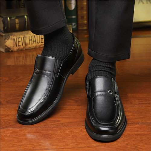 Men's Versatile Breathable Business Casual Genuine Leather Slip On Sandals Dad Shoes2