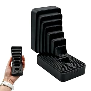 Huivyra 7 PCS Super Mini Nesting Gift Boxes for Playful Pranks (Black)