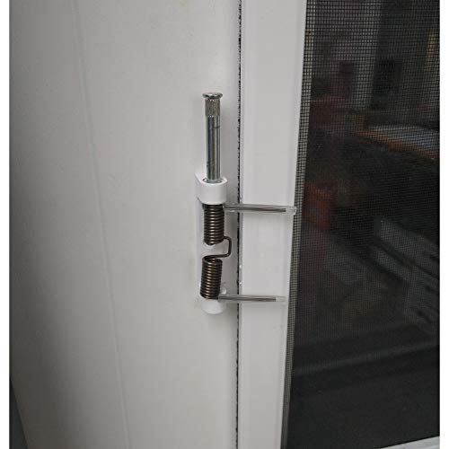 Schliesser, Feder, Federschliesser Fliegengittertür als Ersatzteil oder Zubehör für Insektenschutztür (3, Weiss RAL 9016)