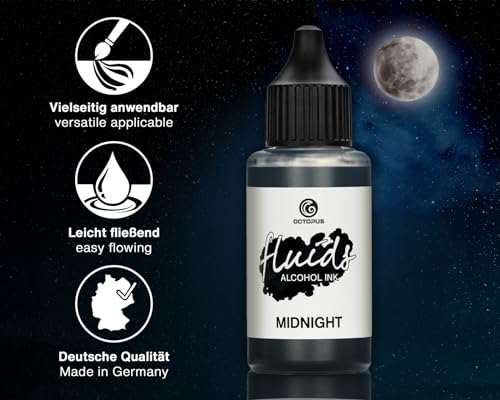 Alcohol Ink 30ml Fluids Midnight für Fluid Art und Resin Art